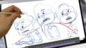 Animated Drawings thường sử dụng phần mềm thiết kế chuyên dụng để thêm các khung hình, hiệu ứng và chuyển động mượt mà.