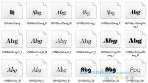 Bộ Font Full bao gồm đầy đủ các loại font