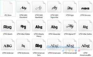 Bộ font UTM với nhiều kiểu chữ khác nhau cho bạn thoải mái lựa chọn