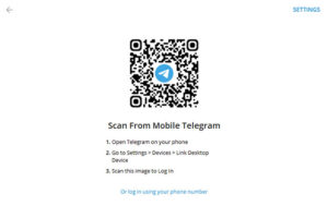 Đăng ký và đăng nhập vào Telegram cực kỳ dễ dàng thông qua mã QR code