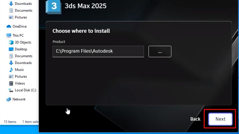 3Ds Max 2025: Hình Ảnh Hướng Dẫn Cài Đặt 13 Bấm Next