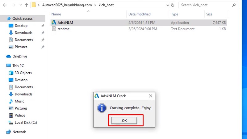 Autocad 2025 Chuyên Thiết kế 2D 3D 19 Bấm ok hoàn thành cài đặt và kích hoạt dùng thửBấm ok hoàn thành cài đặt và kích hoạt dùng thử