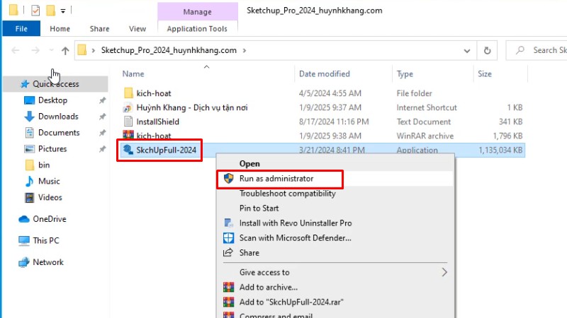 Sketchup 2024: Hướng Dẫn Chi Tiết, Nhanh 11 cài đặt phần mềm bằng quyền Admin