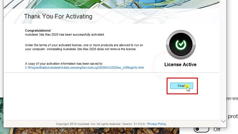 3Ds Max 2020: Hướng Dẫn Tải, Cài Đặt & Thủ Thuật Mới Nhất 34 Bấm Finish