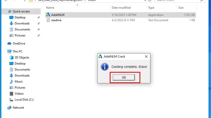 3Ds Max 2024: Hướng Dẫn Cài Đặt Bằng Video 20 Bấm OK