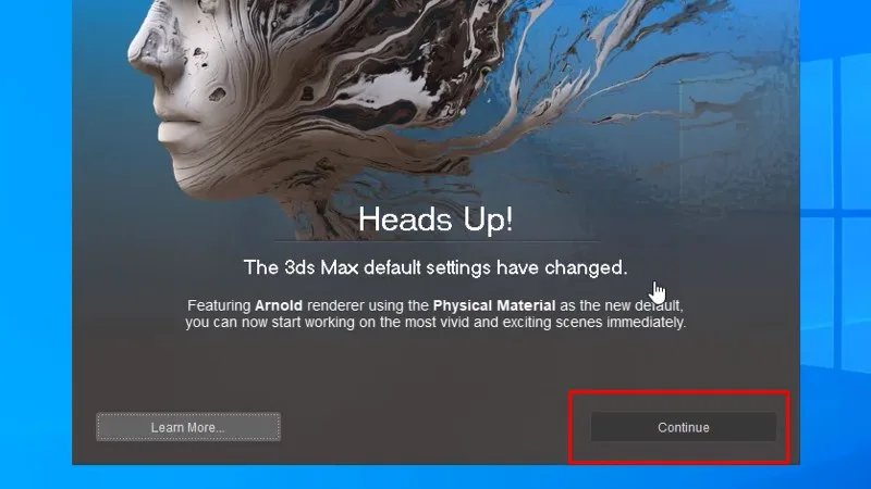 3Ds Max 2024: Hướng Dẫn Cài Đặt Bằng Video 23 Bấm vào Continue