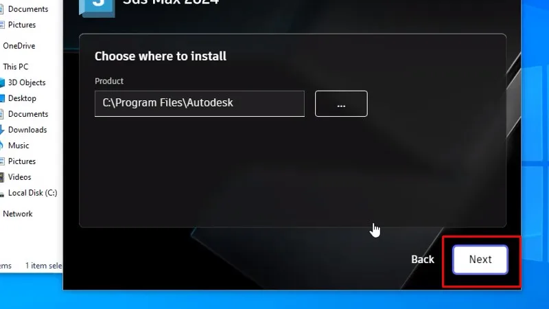 3Ds Max 2024: Hướng Dẫn Cài Đặt Bằng Video 14 Bấm Next