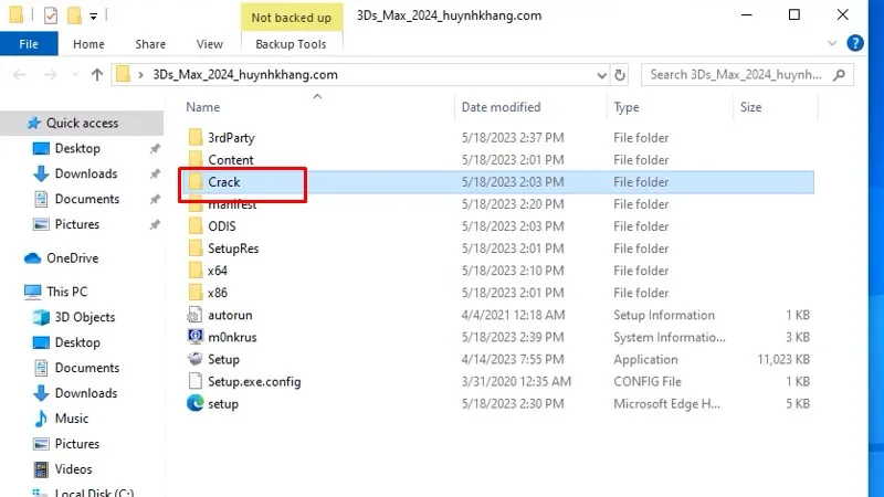 3Ds Max 2024: Hướng Dẫn Cài Đặt Bằng Video 18 Vào thư mục kích hoạt dùng thử như hình