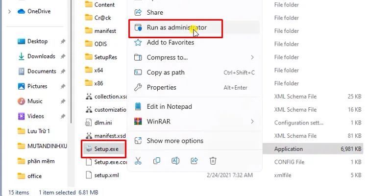 3Ds Max 2022 phiên bản ổn định 12 Chuột phải file cài đặt và chọn run as admin