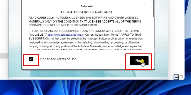 3Ds Max 2022 phiên bản ổn định 13 Tích đồng ý và bấm next