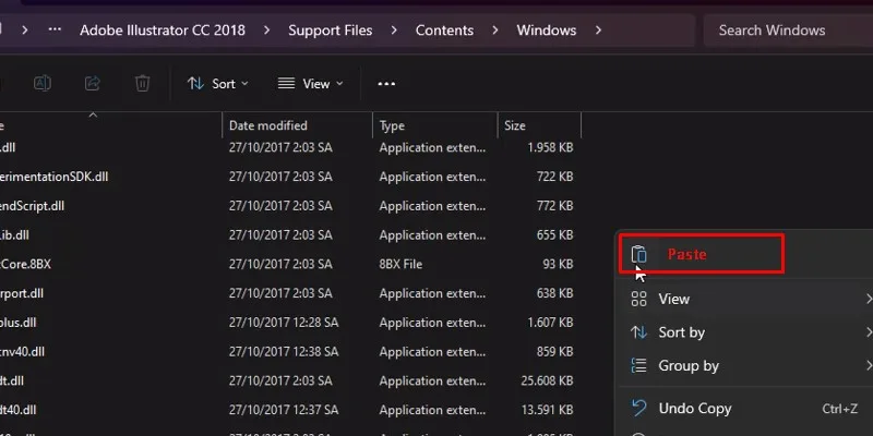 Adobe Illustrator 2018 Phiên Bản Ổn Định 20 Paste file đã coppy ở bước 8 vào
