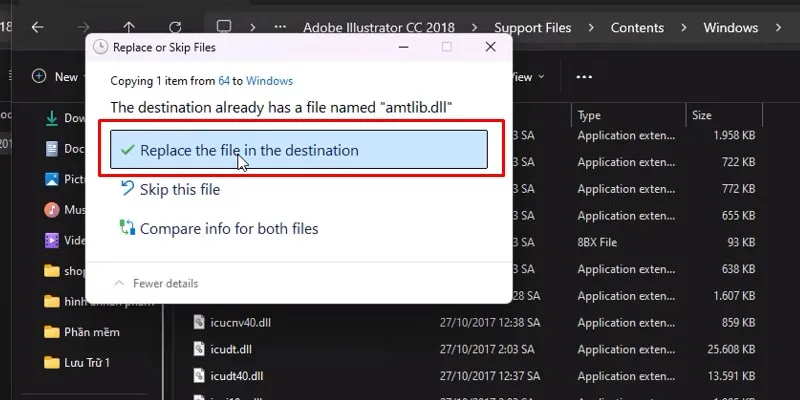 Adobe Illustrator 2018 Phiên Bản Ổn Định 21 ấm vào Replace the file...