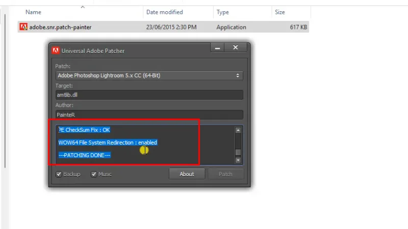 Tải Lightroom 2017: Hướng Dẫn Cài chi tiết 26 Thông báo như hình là cài đặt và kích hoạt dùng thử dài hạn thành công
