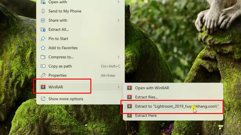 Giải nén phần mềm Lightroom 2019