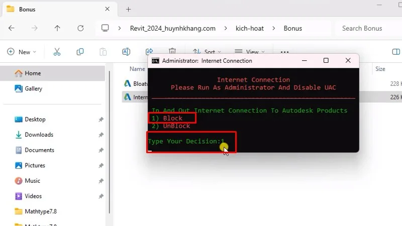 Bấm phím 1 và nhấn Enter và chờ đợi. Và hoàn thành cài đặt