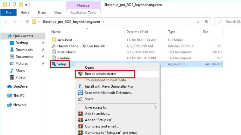 Sketchup 2021 Cài Đặt Chỉ 3 Phút 12 Khởi chạy file Setup bằng Admin