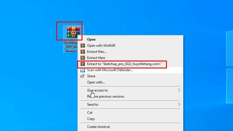 Giải nén phần mềm Sketchup 2022