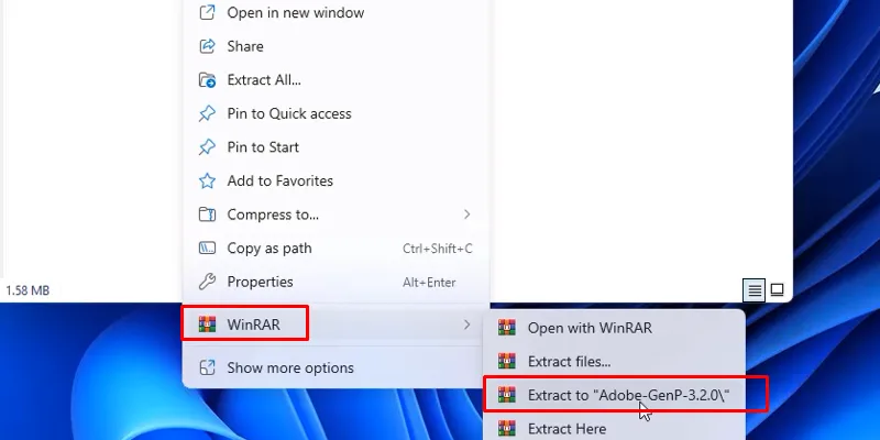 Bridge 2023: Tải - Cài đặt Và Kích hoạt 14 giải nén file Adobe GenP-3.2.0