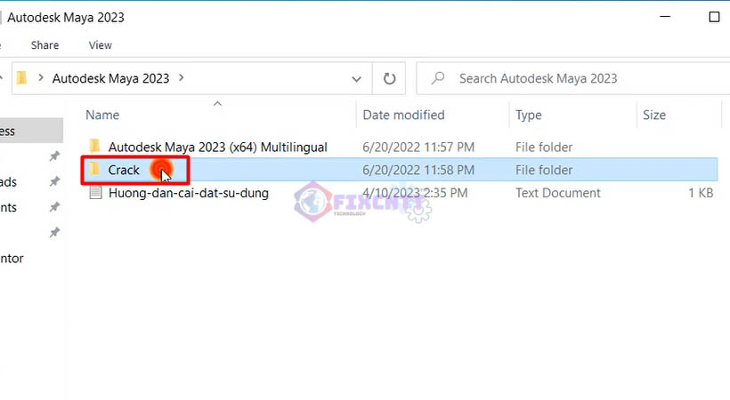 Mở thư mục kích hoạt