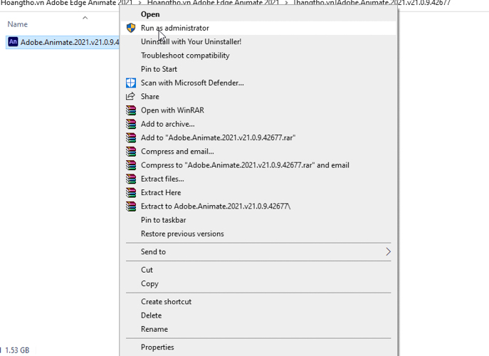 Chạy File cài đặt như hình