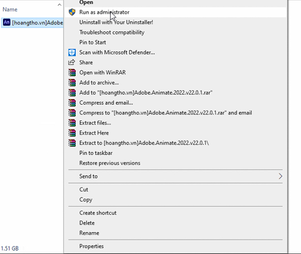 Chạy Adobe Animate CC 2022