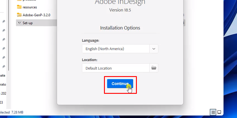 InDesign 2023: Tải - Cài đặt Và Kích Hoạt 12 bấm continue