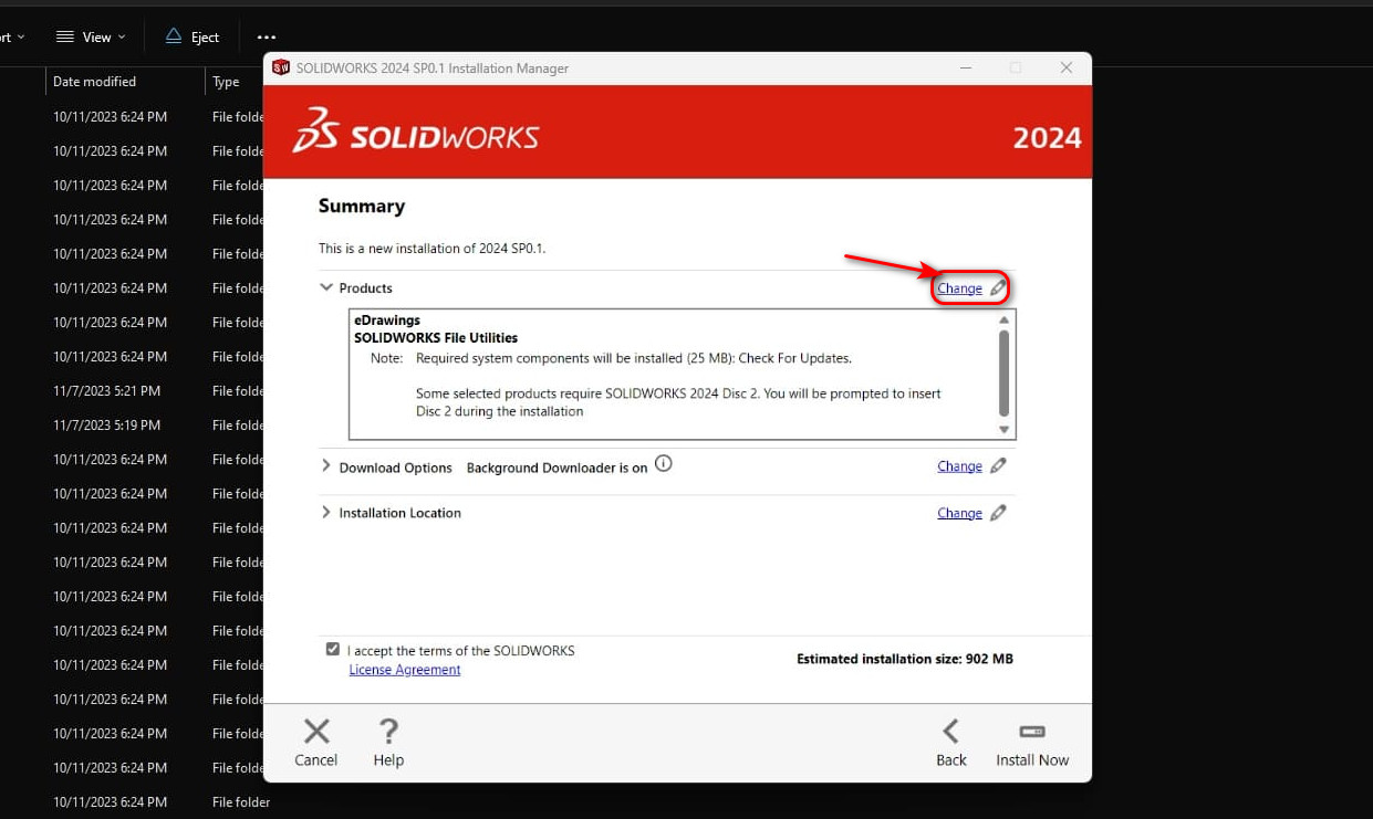 bước 16 chọn change
