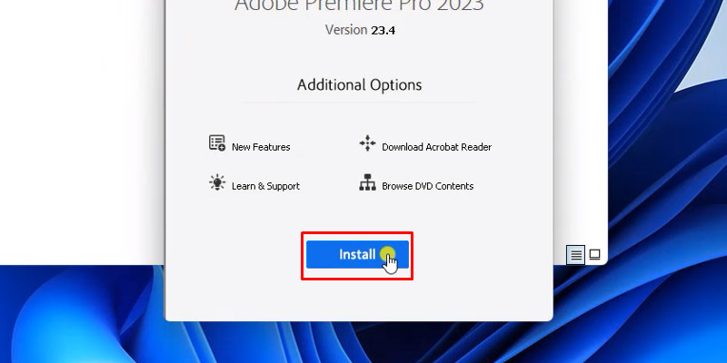 bấm Install