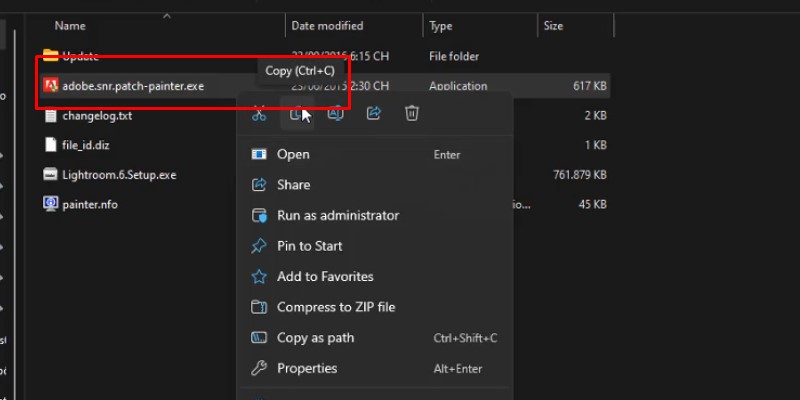 Coppy file như hình