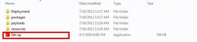 Vào file setup để lấy file phần mềm chạy cài đặt